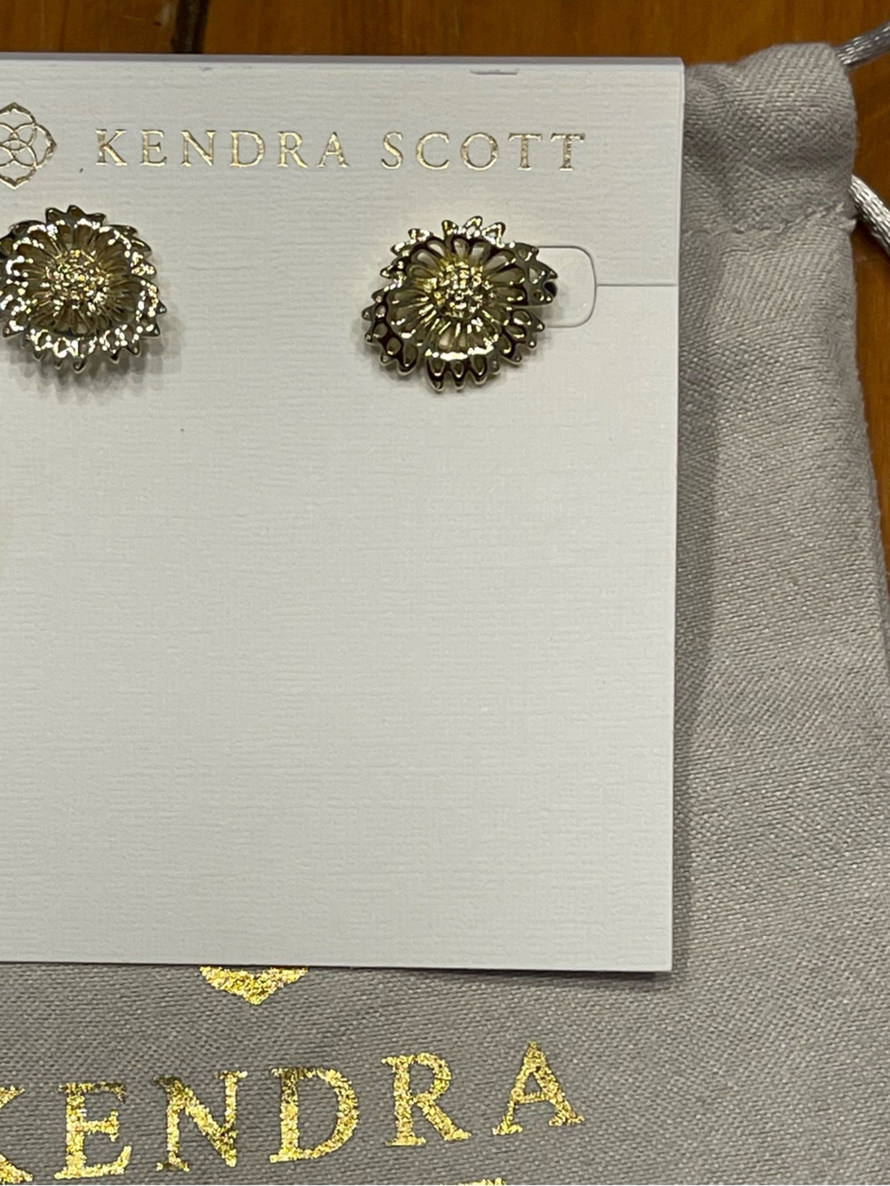 Kendra Scott Gold Floral Sunburst Stud Earrings